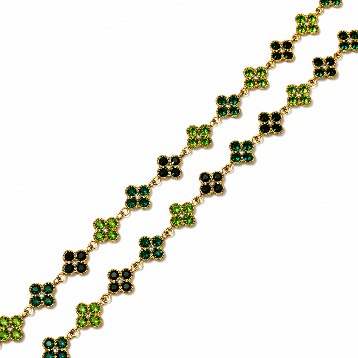 Collier Trèfle [Vert Tricolore]