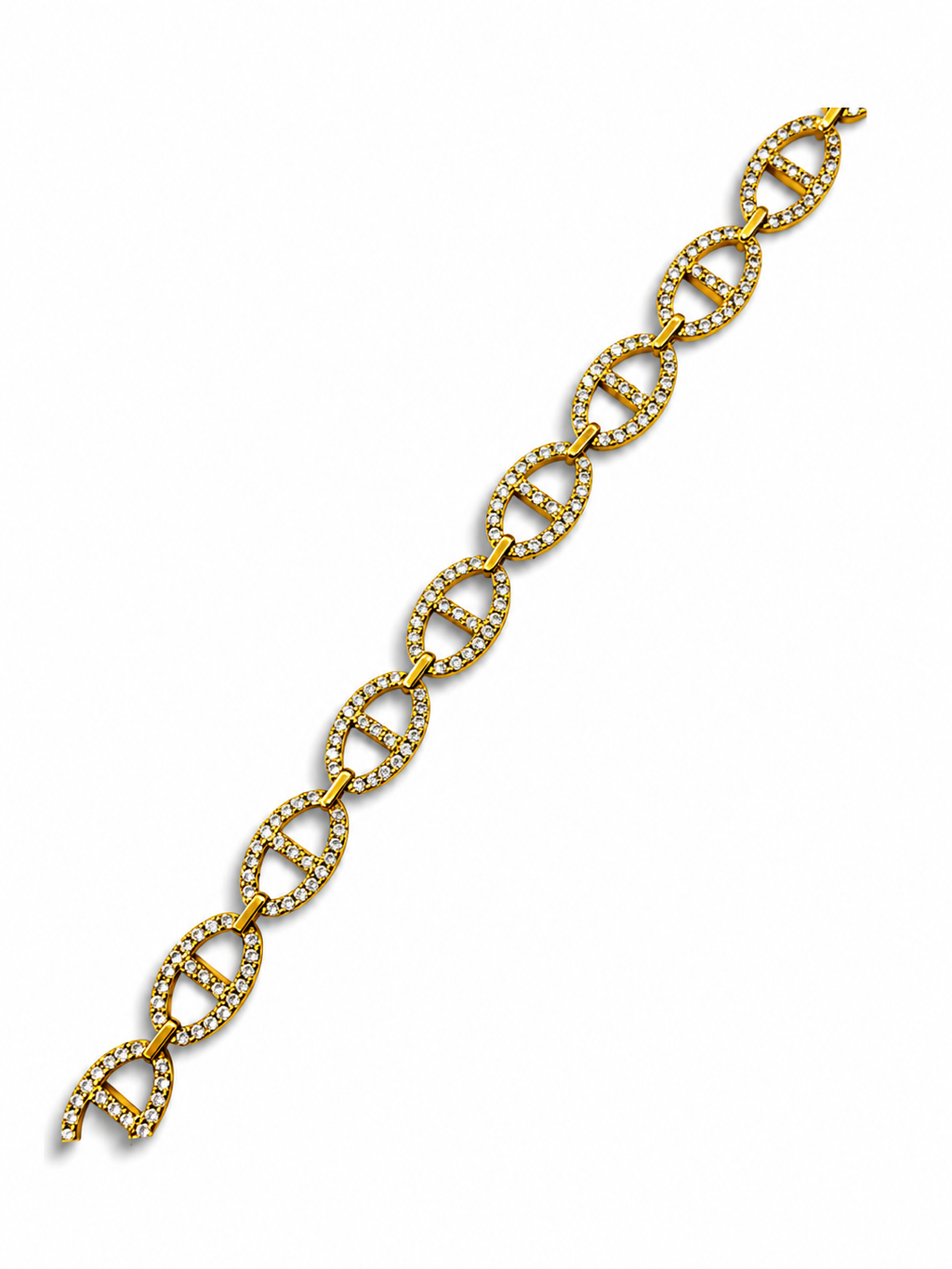 Bracelet maillons à strass