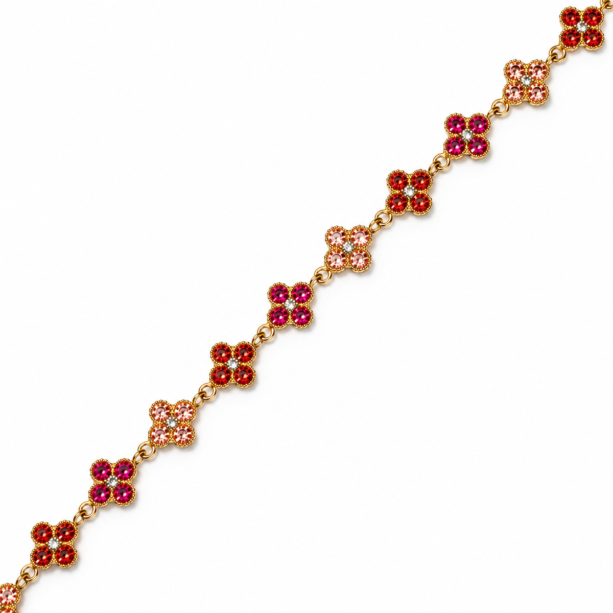 Collier Trèfle [Rose Tricolore]