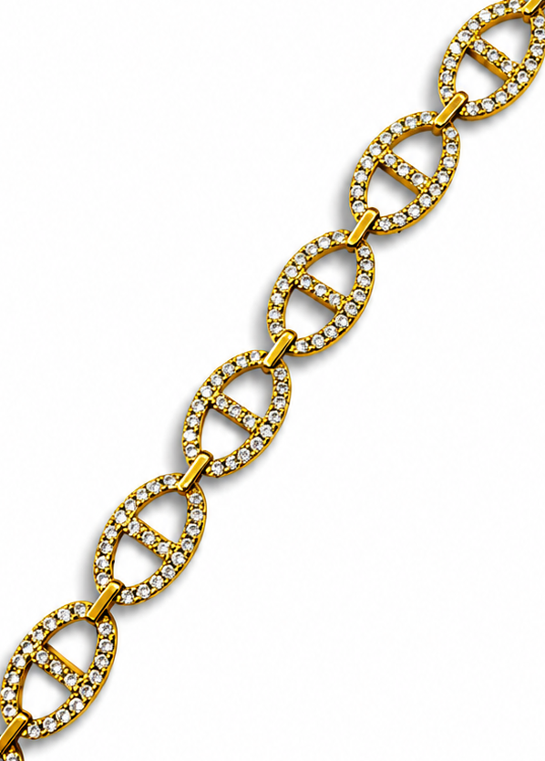 Bracelet maillons à strass