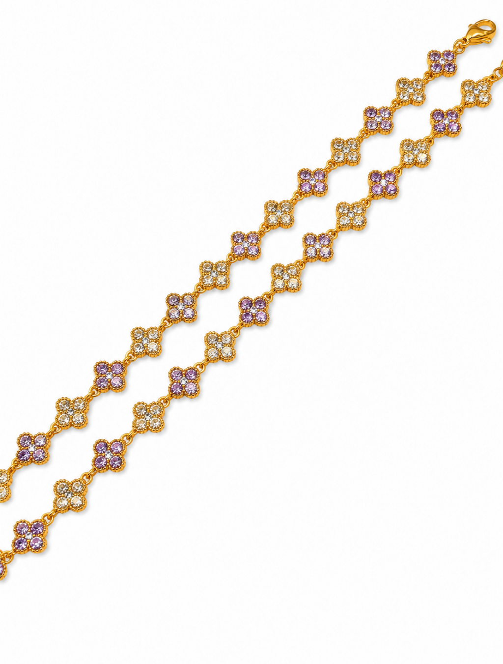 Collier Trèfle [Doré et Violet]