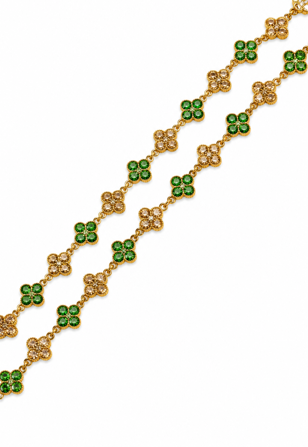 Collier Trèfle [Vert et Doré]