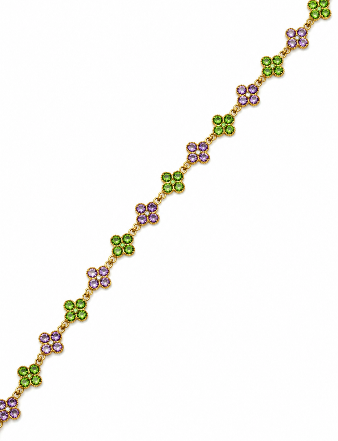 Collier Trèfle [Vert et Violet]
