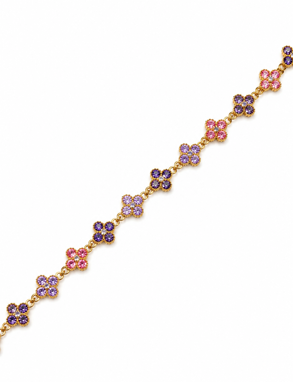 Bracelet Trèfle [Violet Tricolore]