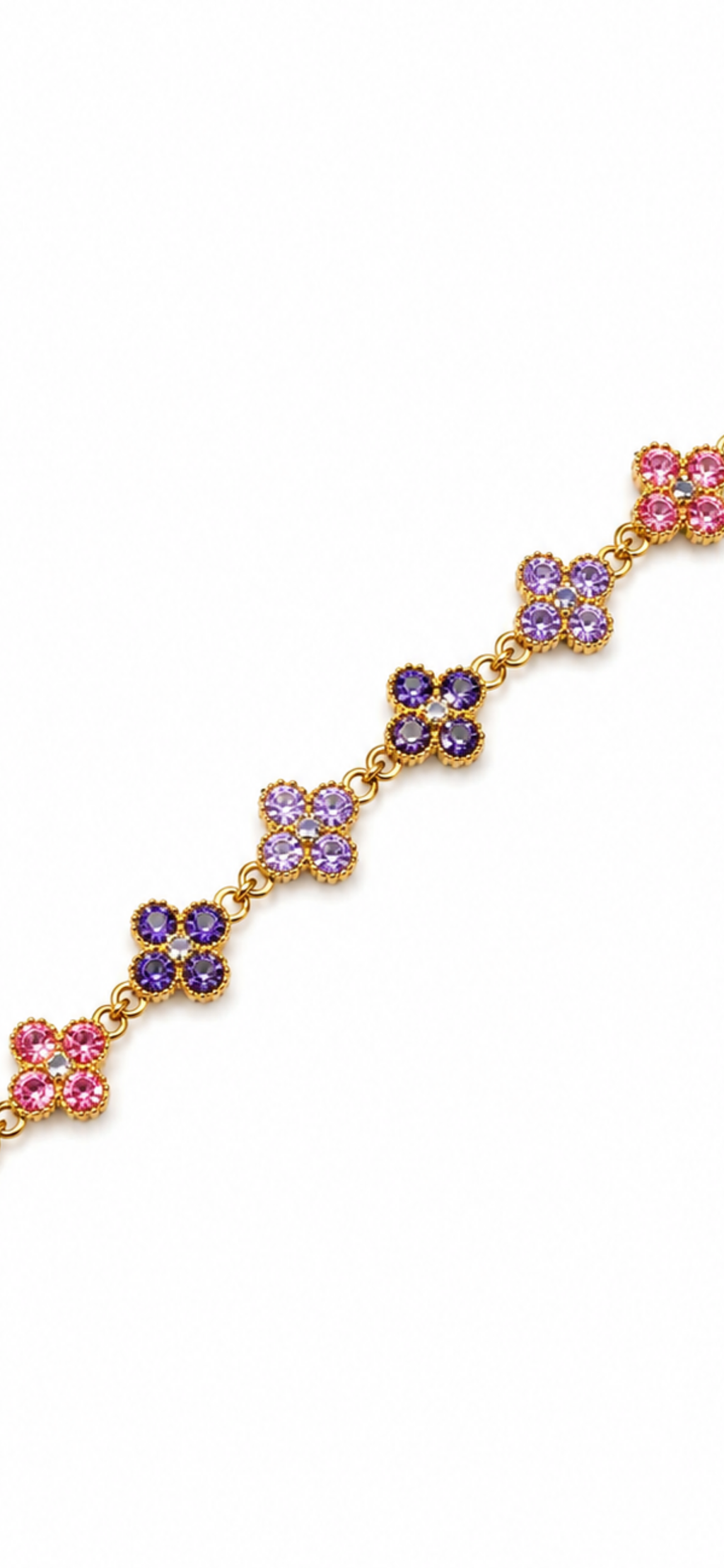 Bracelet Trèfle [Violet Tricolore]