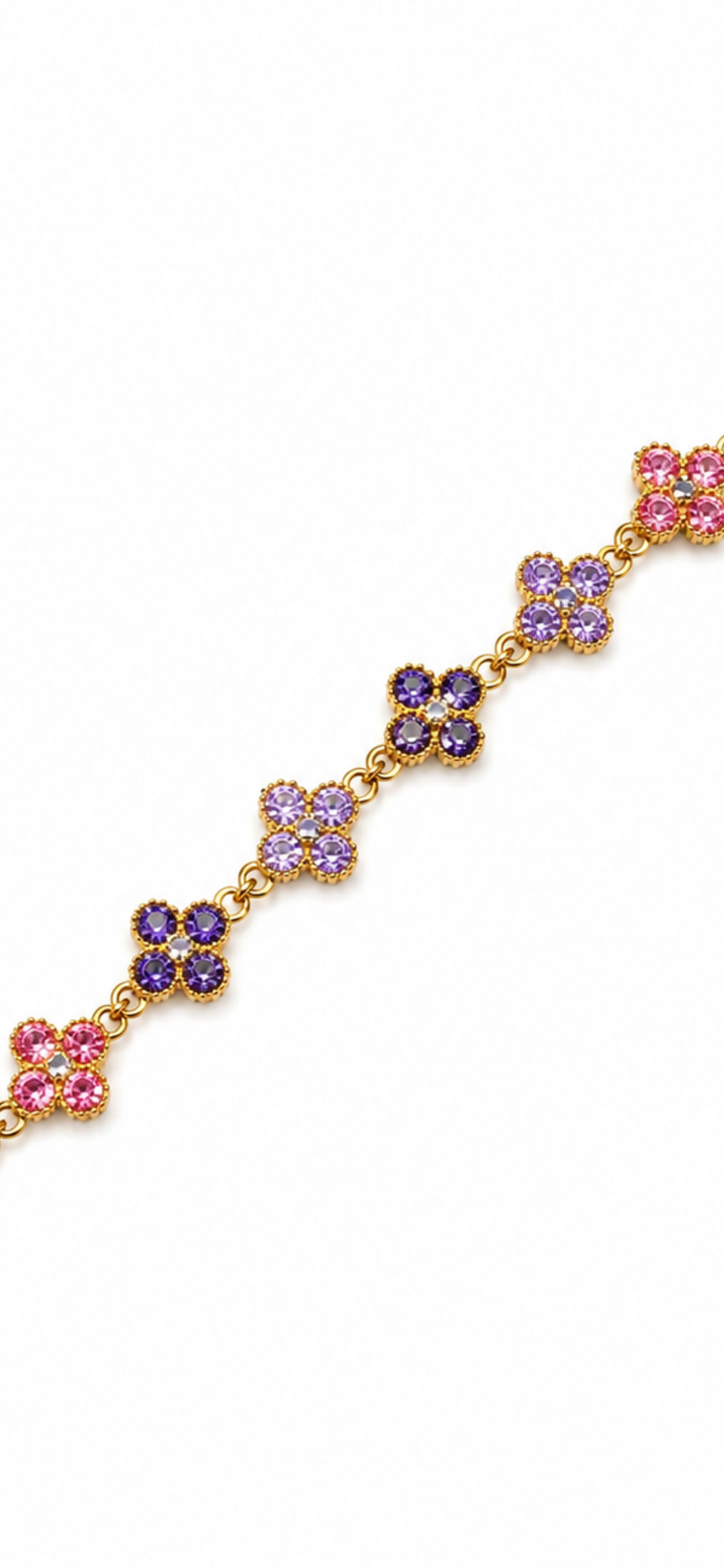 Bracelet Trèfle [Violet Tricolore]