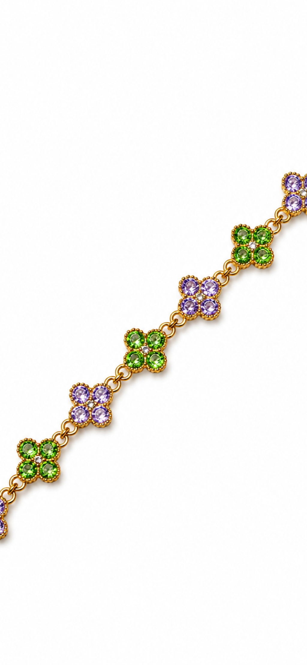 Bracelet Trèfle [Violet et Vert]