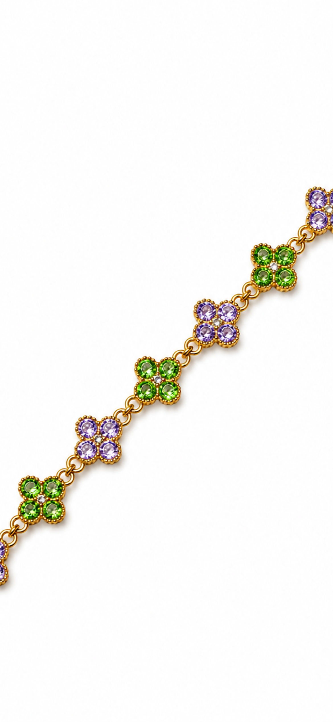 Bracelet Trèfle [Violet et Vert]