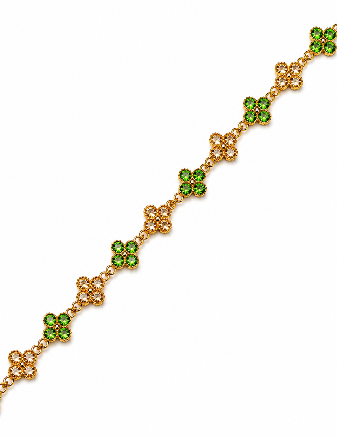 Bracelets Trèfle [Vert et Doré]
