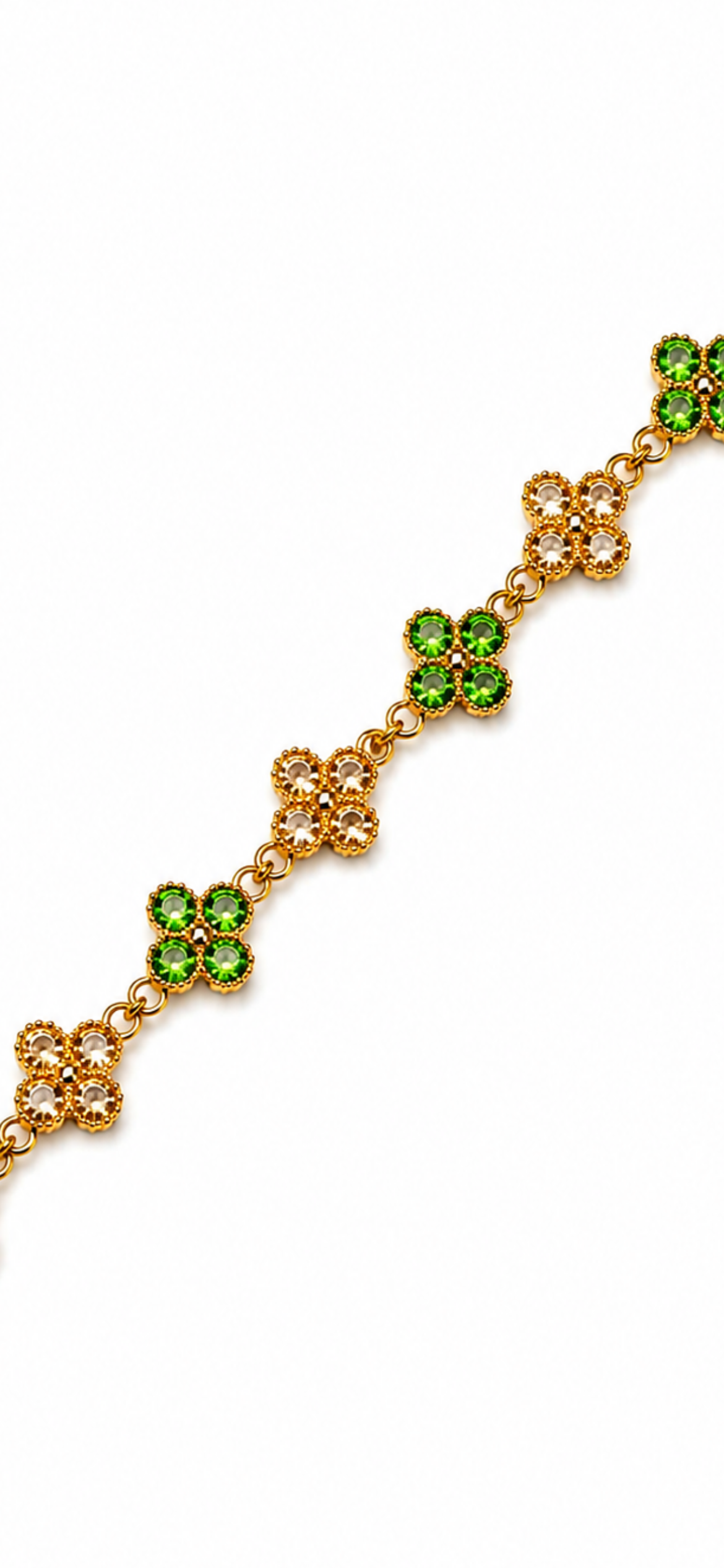 Bracelets Trèfle [Vert et Doré]