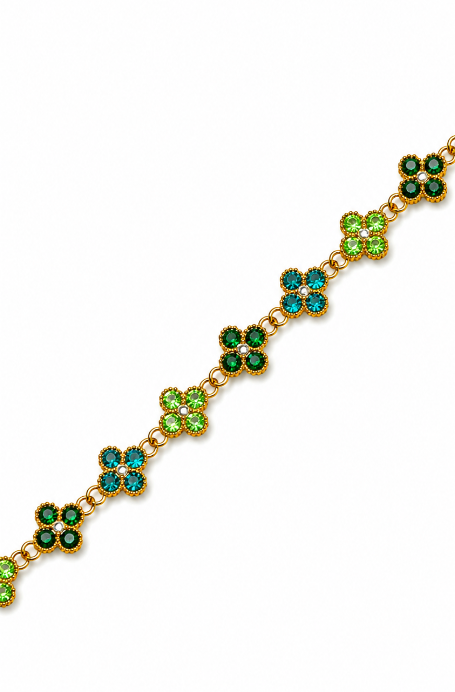 Bracelet Trèfle [Vert Tricolore]