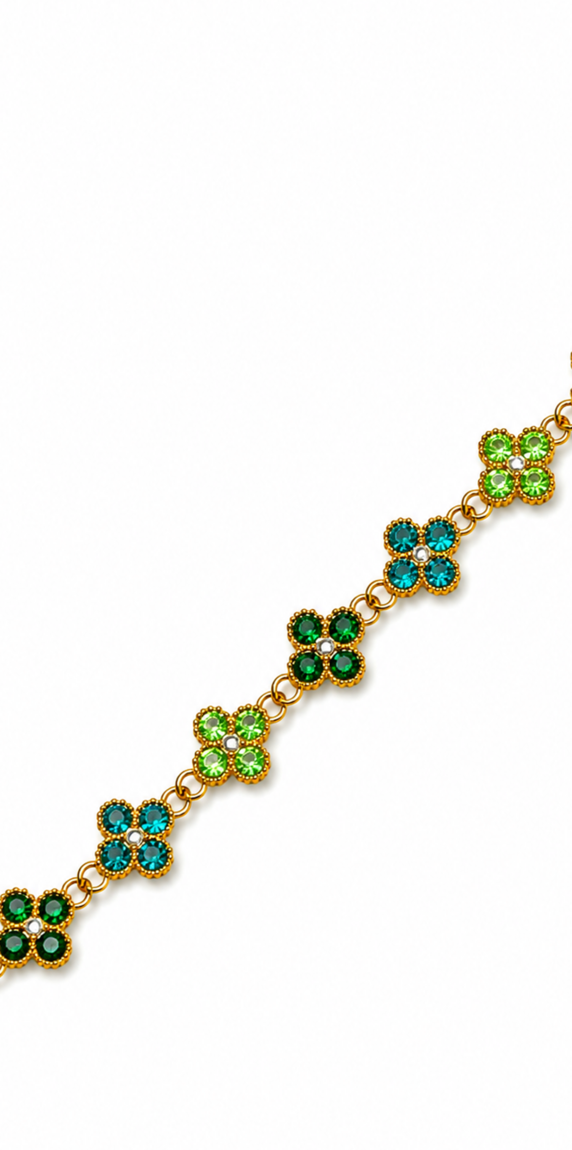 Bracelet Trèfle [Vert Tricolore]