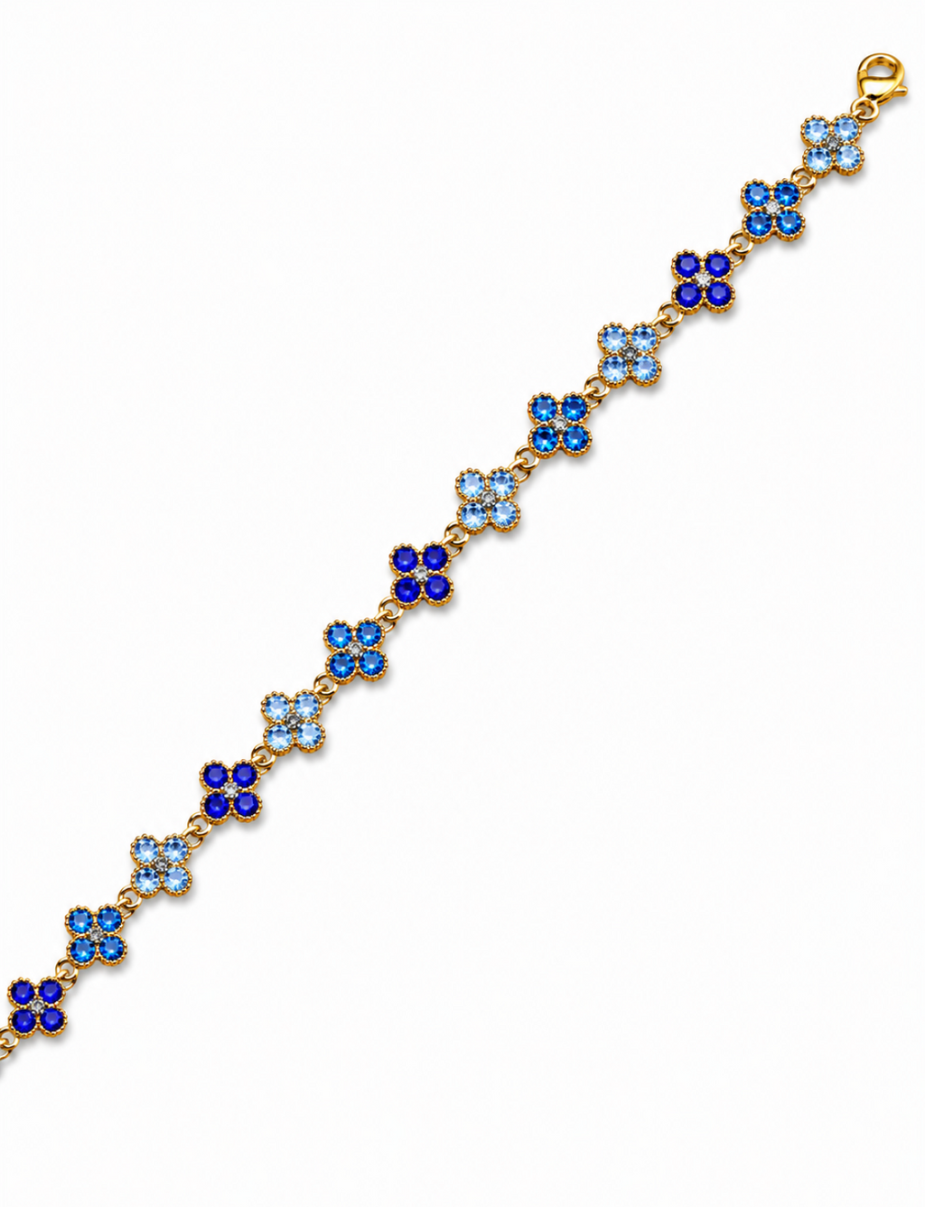 Bracelet Trèfle [Bleu Tricolore Foncé]