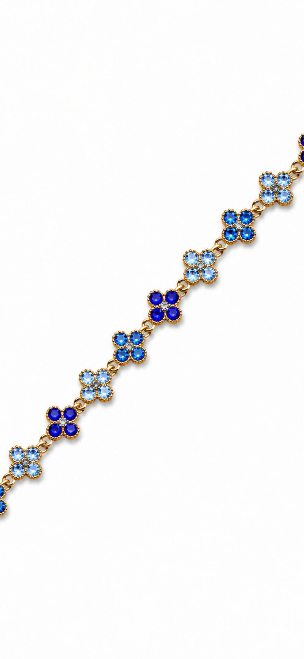 Bracelet Trèfle [Bleu Tricolore Foncé]