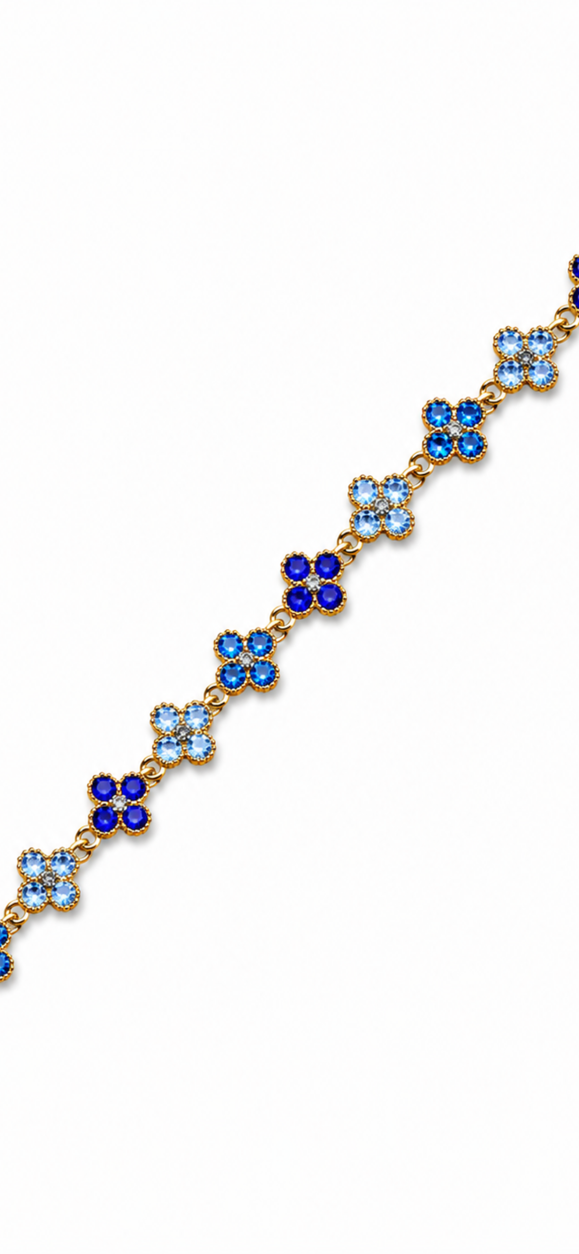 Bracelet Trèfle [Bleu Tricolore Foncé]