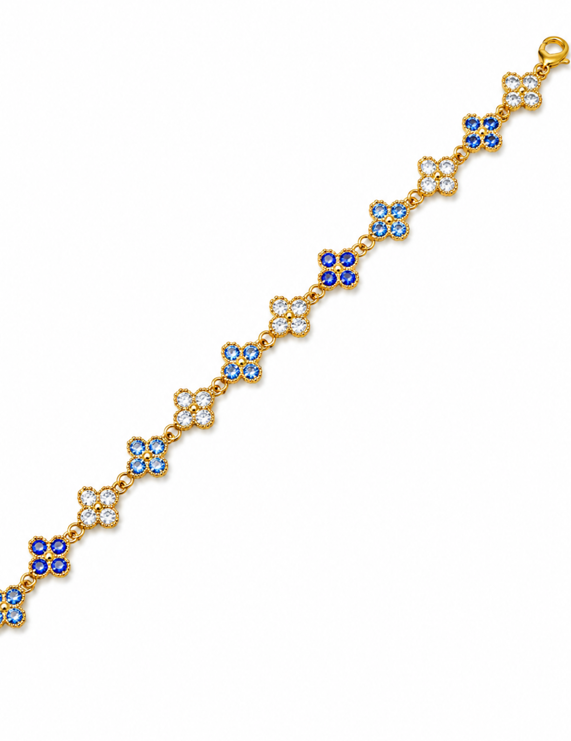 Collier Trèfle [Bleu Tricolore]