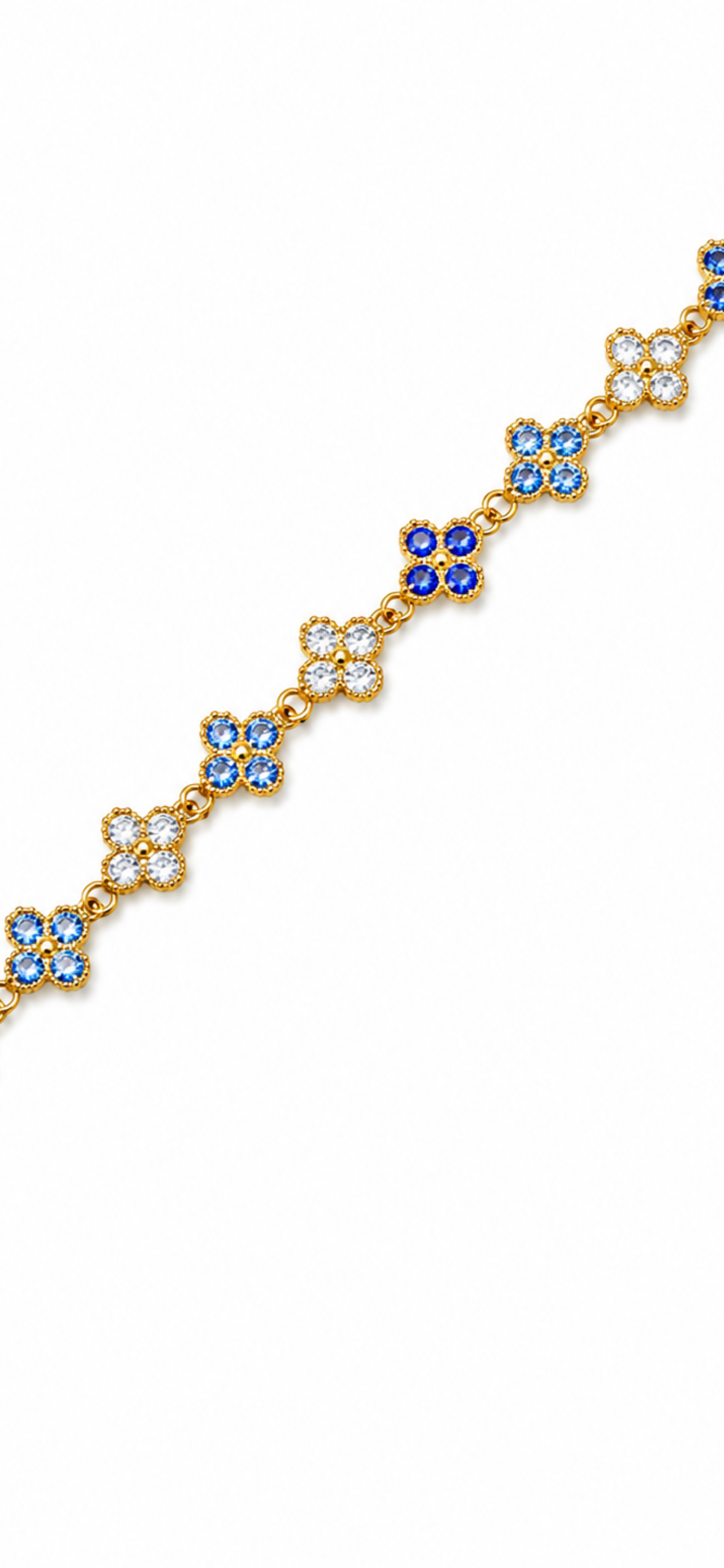 Collier Trèfle [Bleu Tricolore]