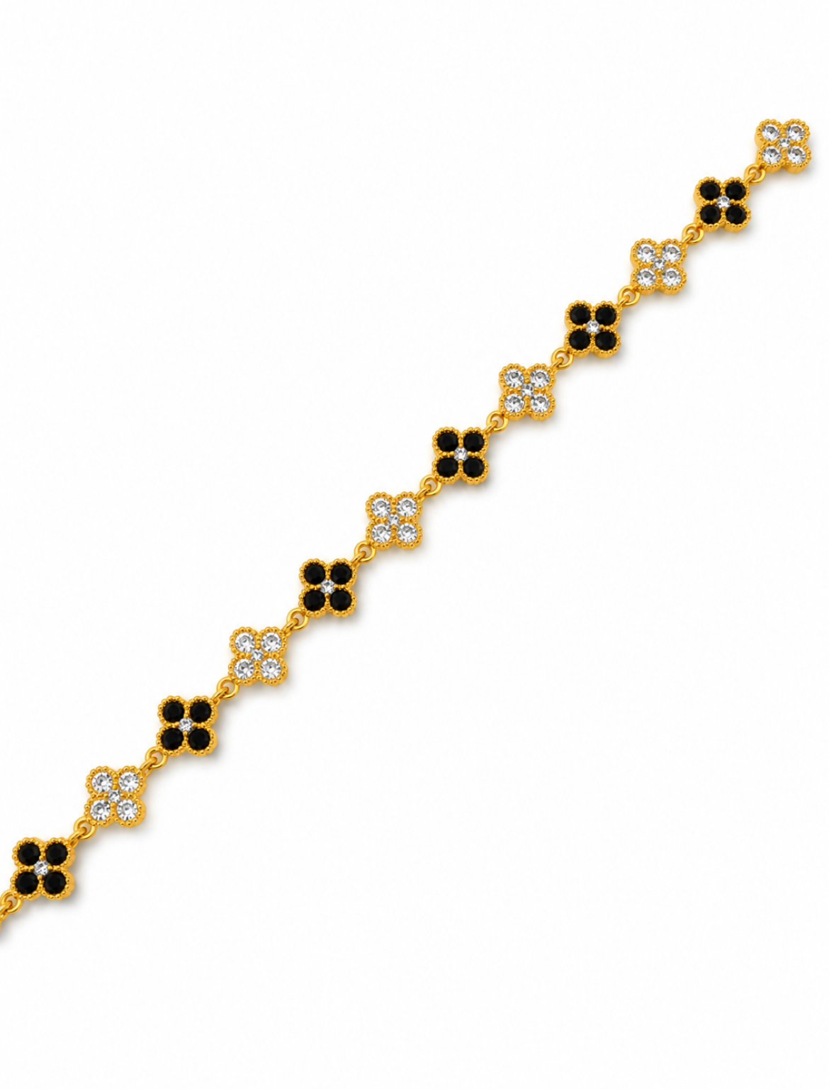 Bracelet Trèfle [Noir et Blanc]