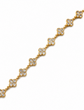 Bracelet Trèfle [Blanc et Doré]