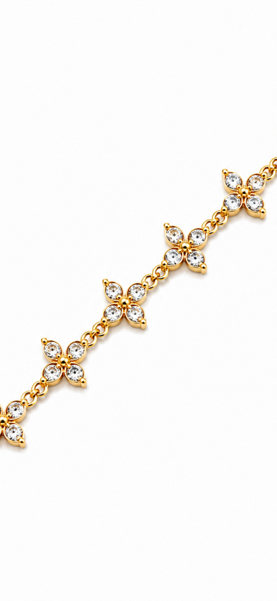 Bracelet Trèfle Pointu [Blanc]