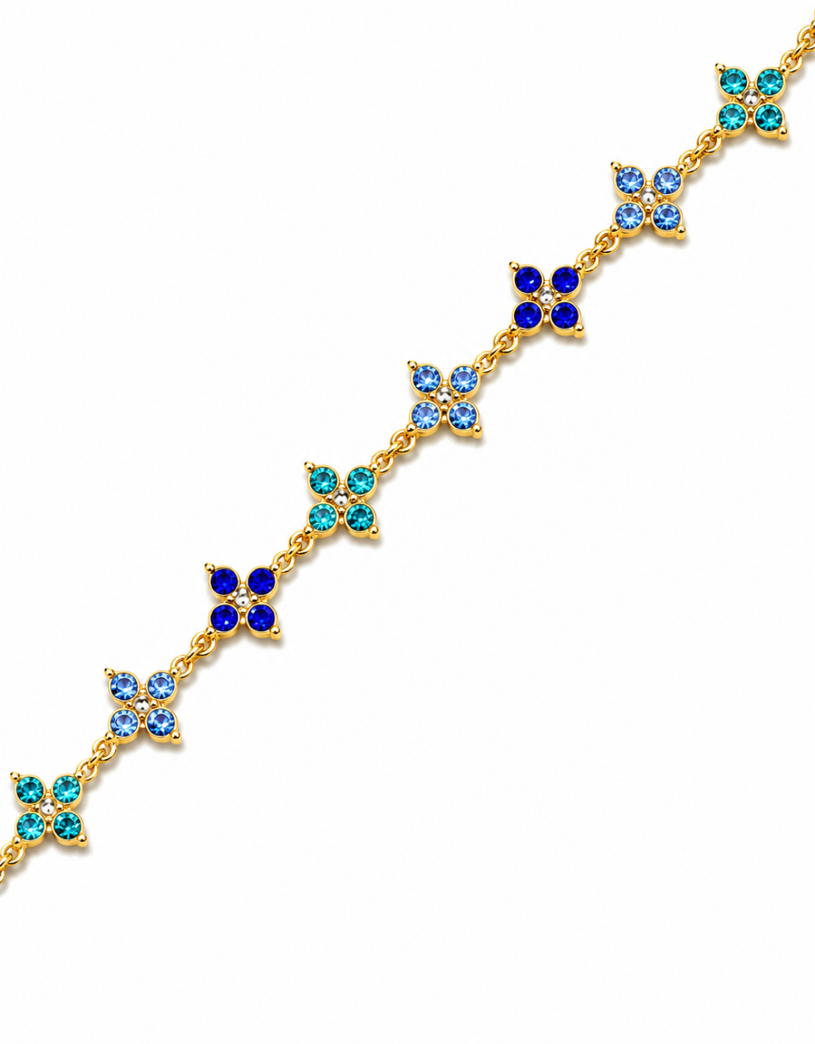 Bracelet Trèfle Pointu [Bleu]