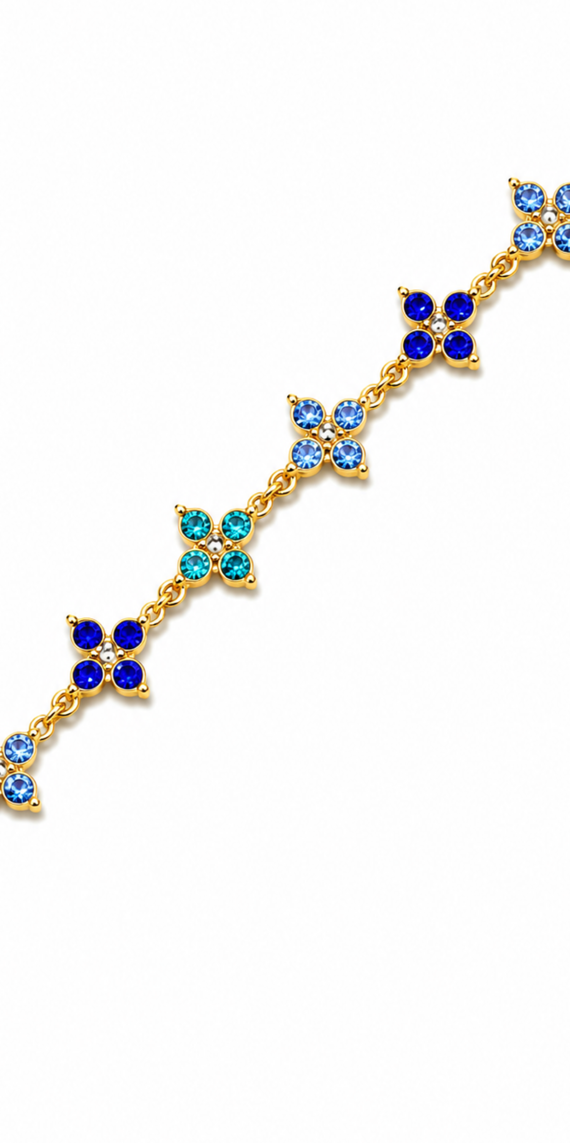 Bracelet Trèfle Pointu [Bleu]
