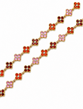 Collier Trèfle [Orange,Rose et Marron]