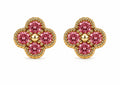 Boucle D’oreille Trèfle [Rose Vif]