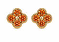 Boucle D’oreille Trèfle [Orange]