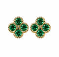 Boucle D’oreille Trèfle [Vert Bouteille]