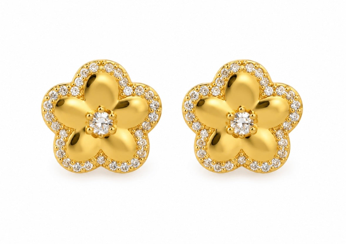 Boucle D’oreille Fleur [Dorée]