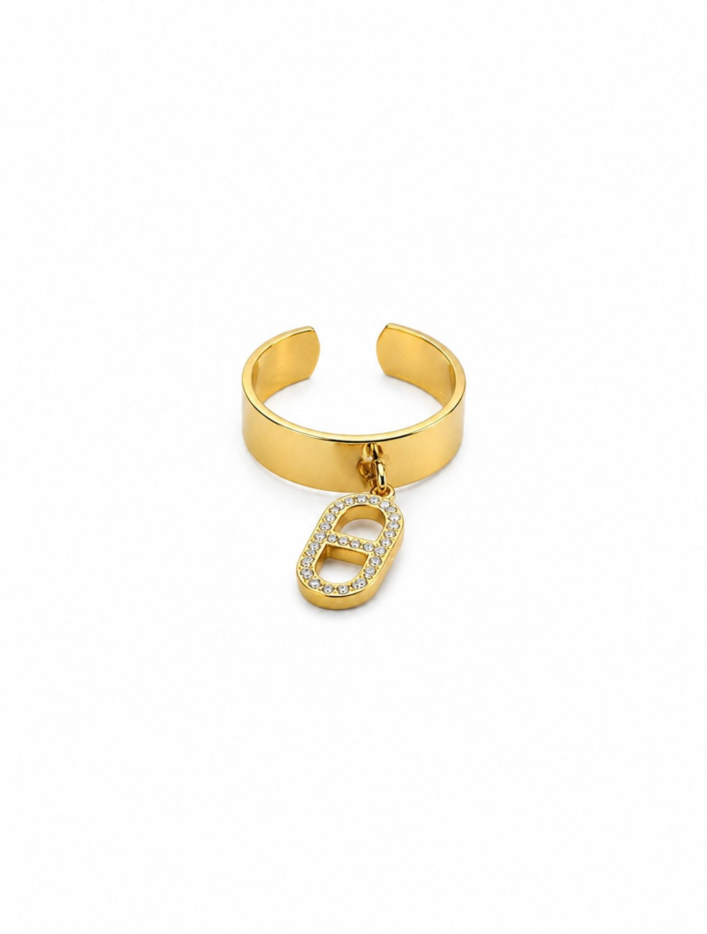 Bague Breloque [Pendentif à Strass]