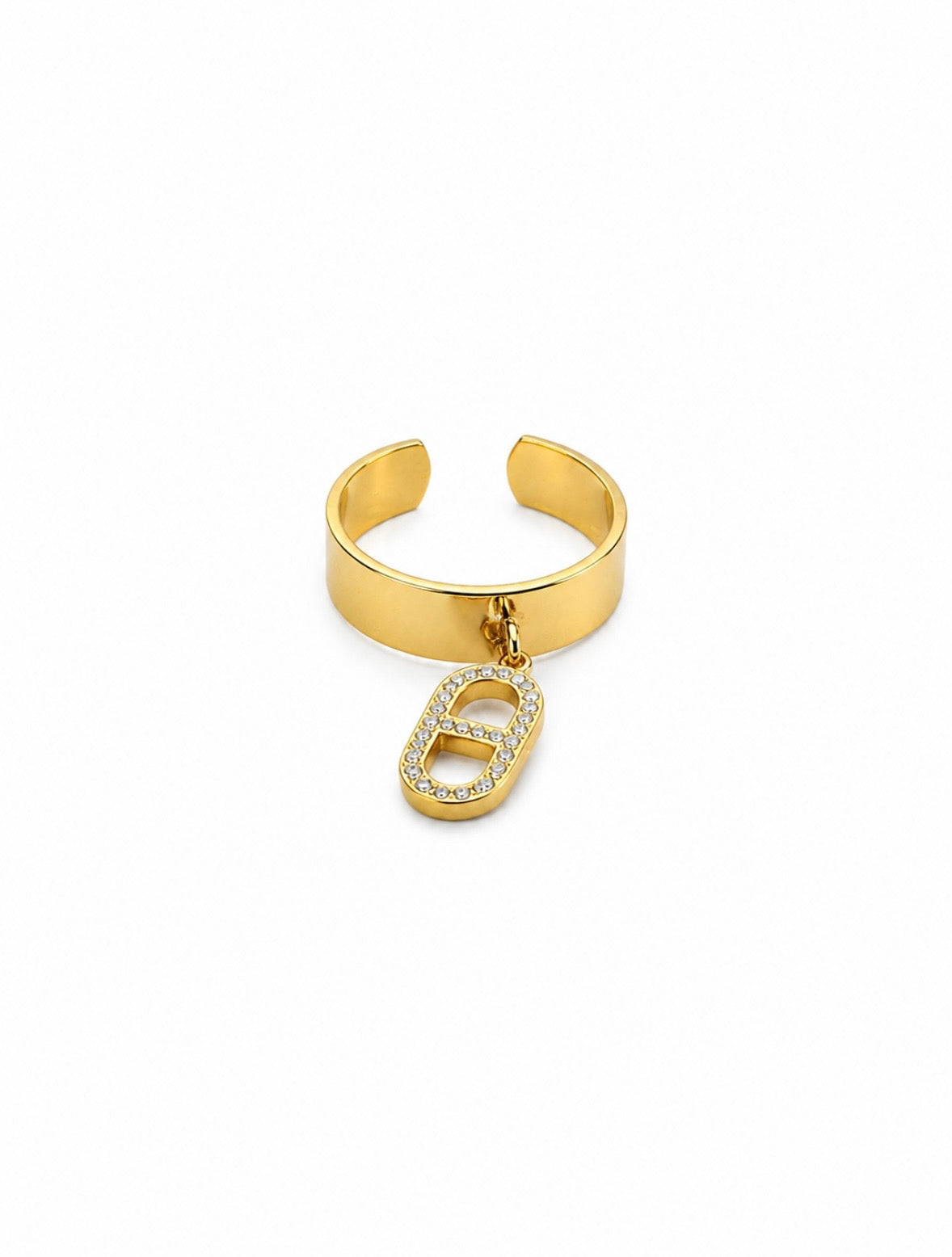 Bague Breloque [Pendentif à Strass]