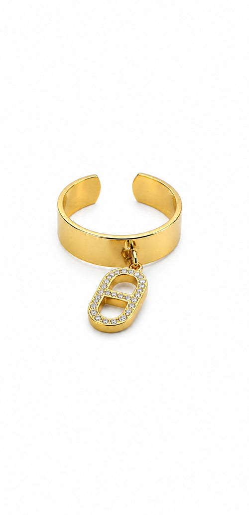 Bague Breloque [Pendentif à Strass]