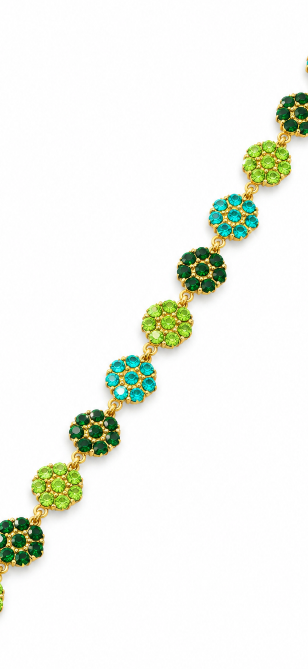 Bracelet Fleuri [Vert Tricolore]