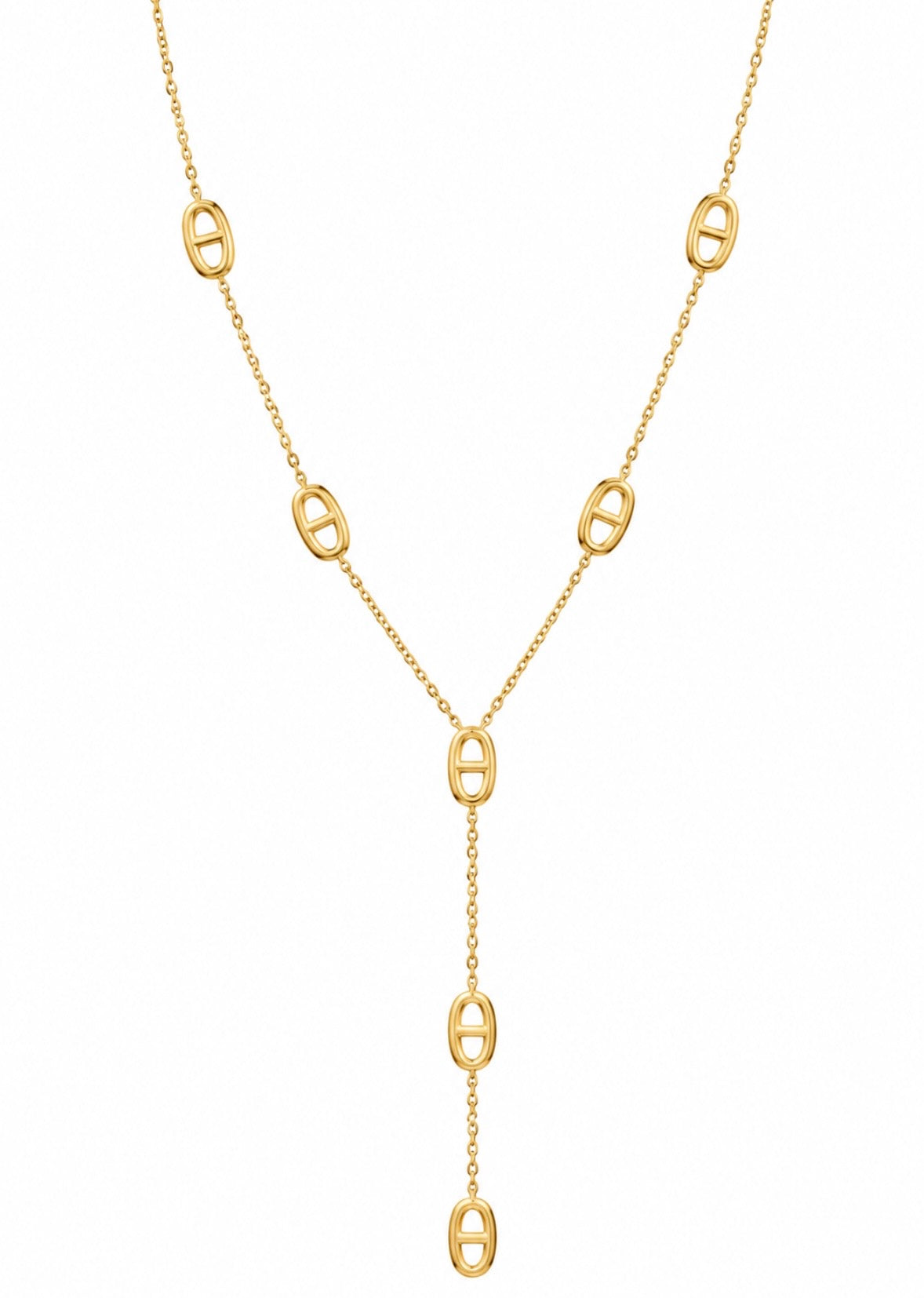 Sautoir Y Maille Marine