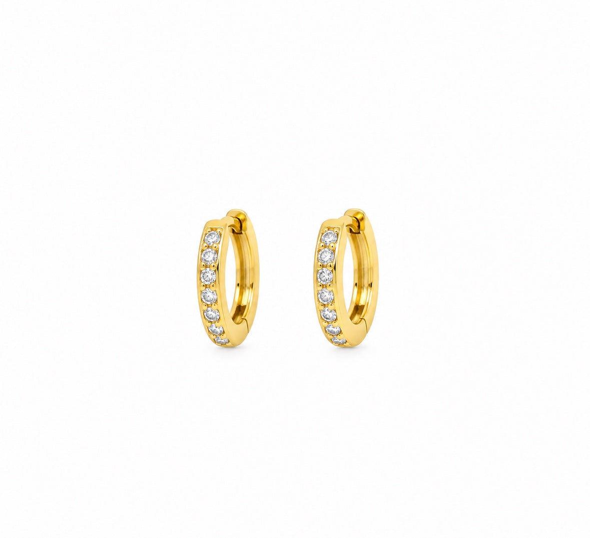 Boucle d’Oreille Mini Créole à Strass