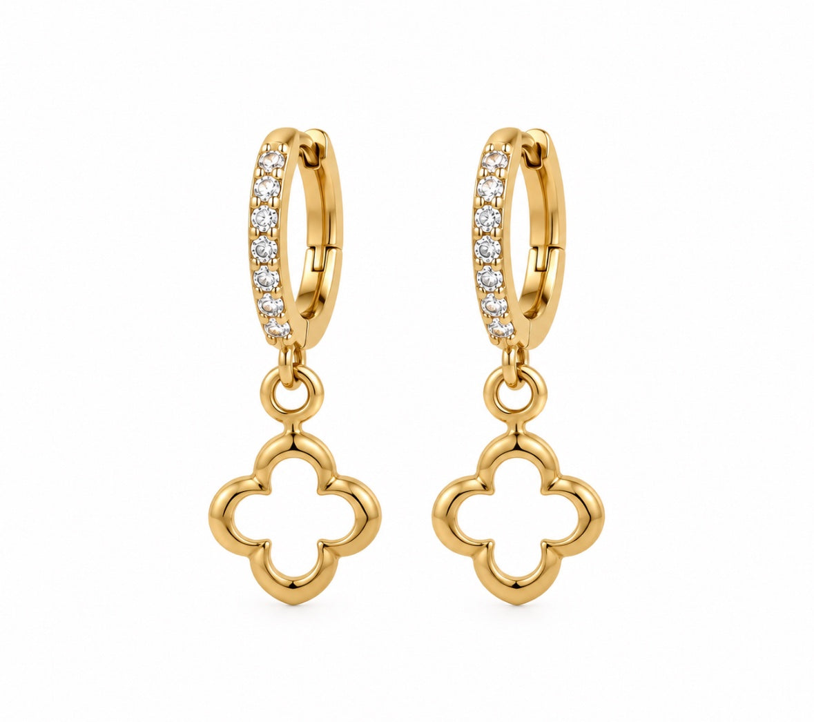 Boucle D’oreille Pendantes Trèfle