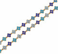 Collier Trèfle [Bleu Tricolore]