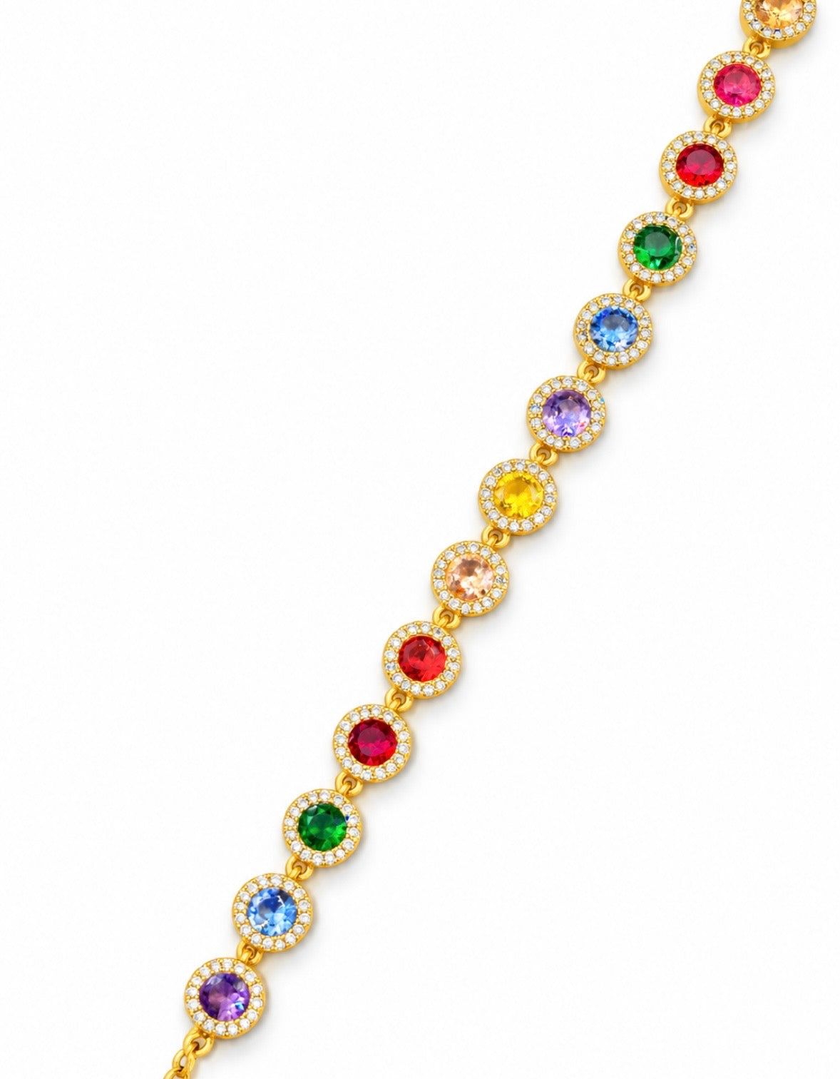 Bracelet à Pierres Alternées [Multicolore]