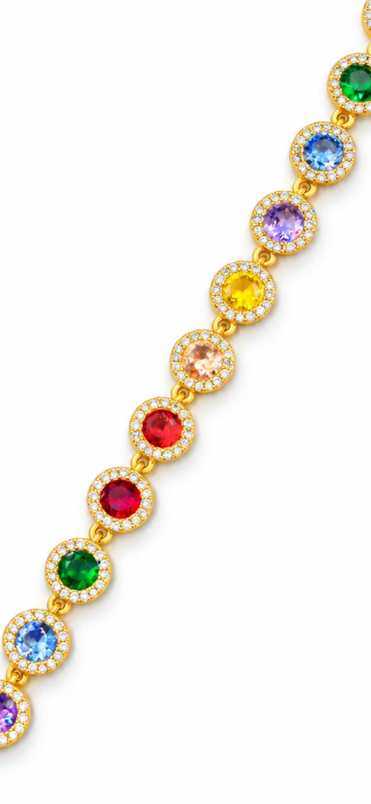 Bracelet à Pierres Alternées [Multicolore]