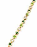 Bracelet à Pierres Alternées [Vert Tricolore]
