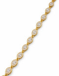 Bracelet à Pierres Alternées [Blanc et Doré]