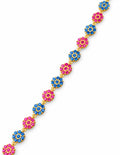 Bracelet Fleuri [Rose et Bleu]