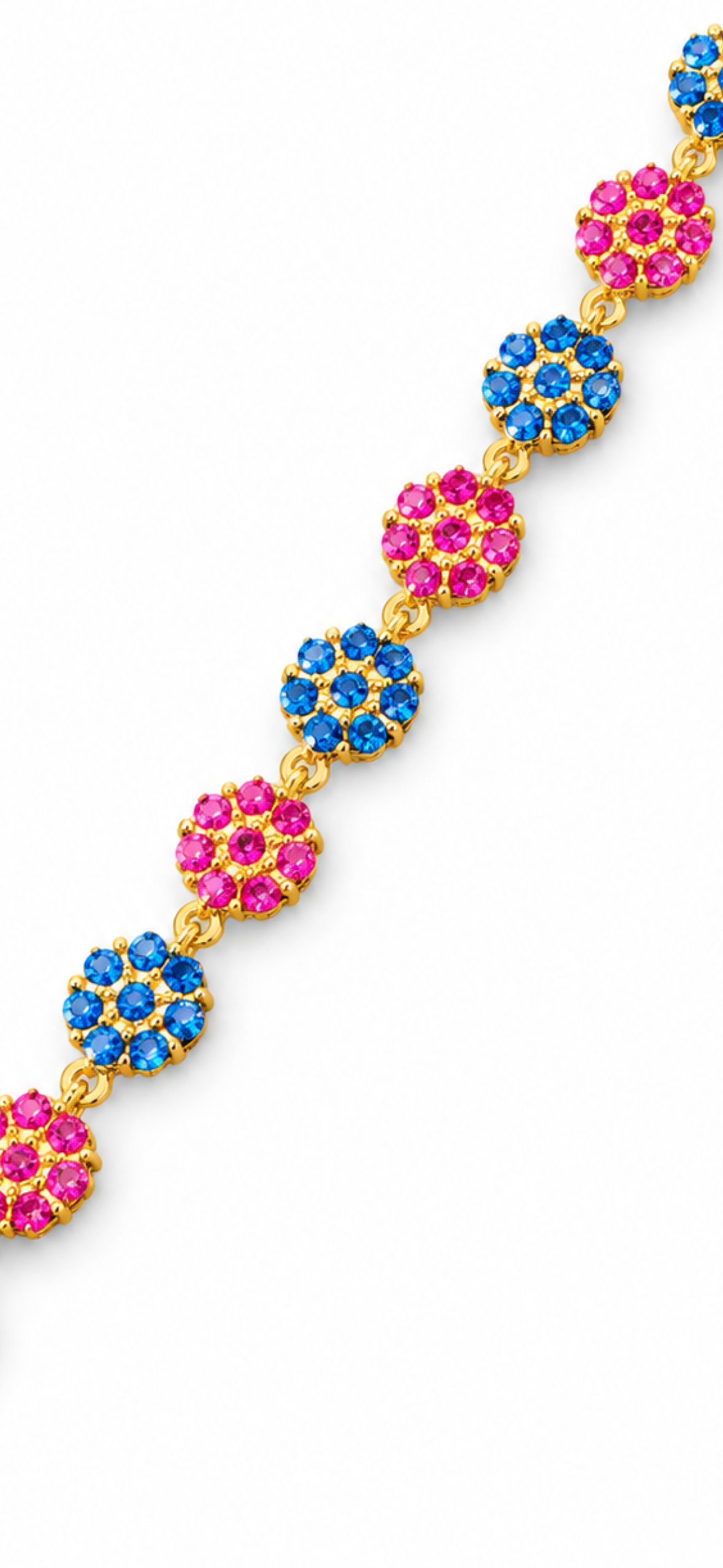 Bracelet Fleuri [Rose et Bleu]