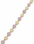 Bracelet Fleuri [Blanc et Violet]
