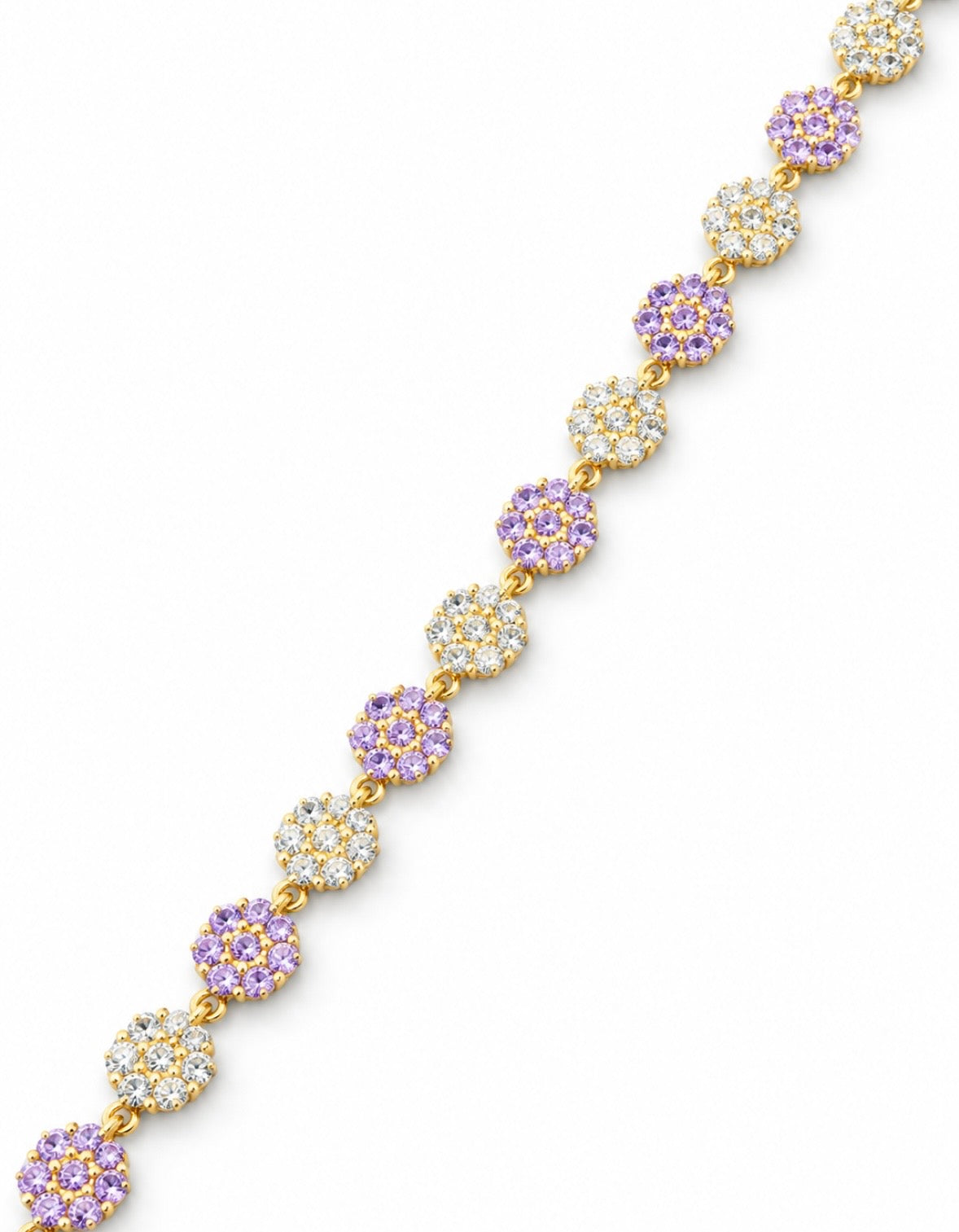 Bracelet Fleuri [Blanc et Violet]