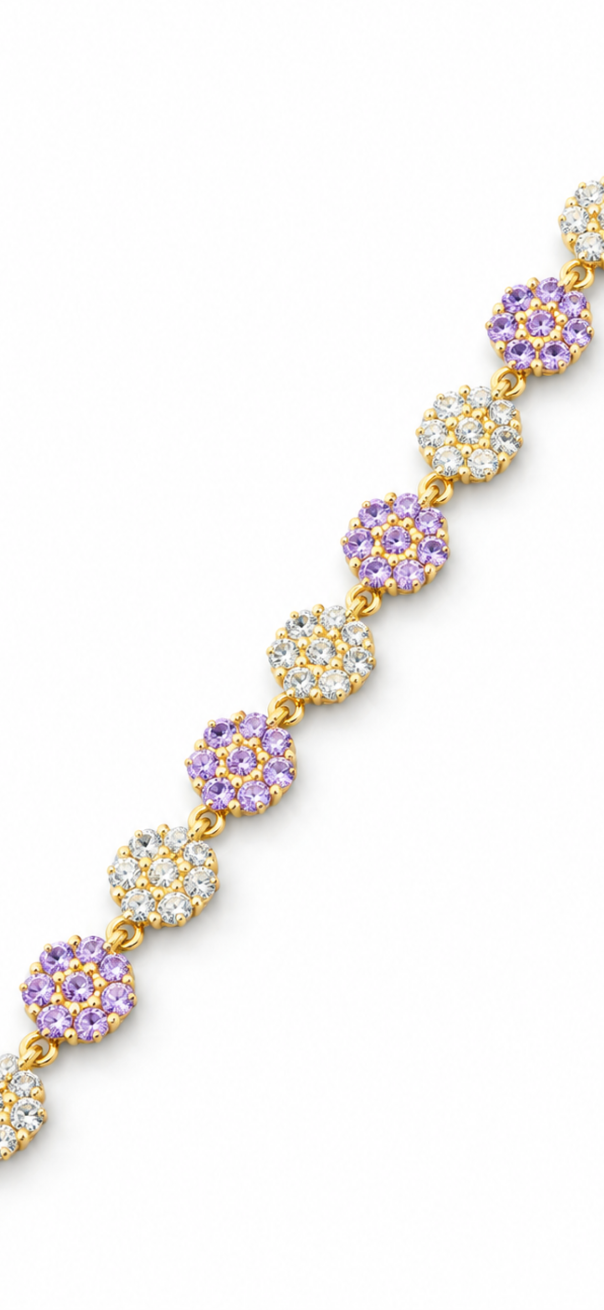 Bracelet Fleuri [Blanc et Violet]