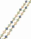 Collier Trèfle [Bleu Clair Tricolore]