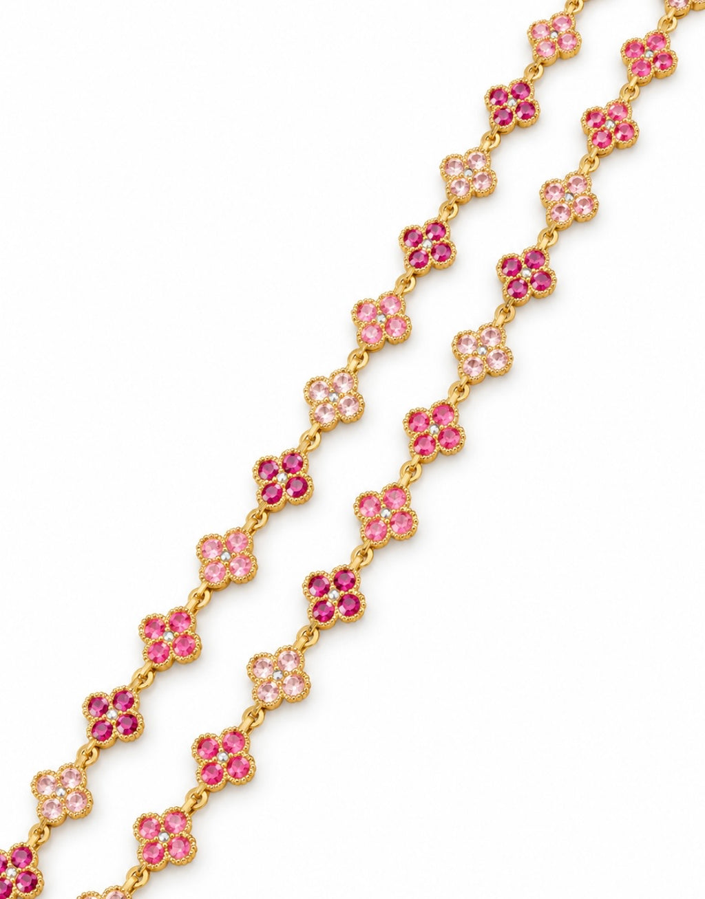 Collier Trèfle [Rose Tricolore]